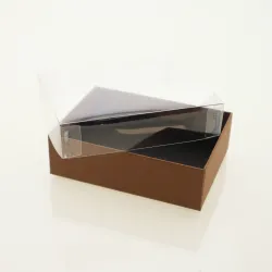 6 Choc Board Base & Clear Lid; Cappuccino